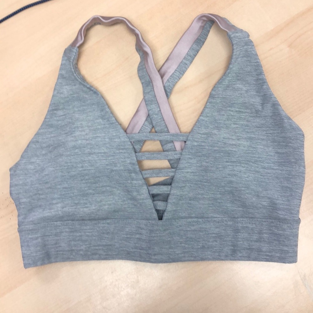 Forever 21 Gray Sports Bra, Size Medium.